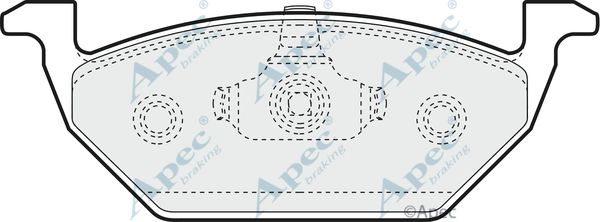 APEC BRAKING stabdžių trinkelių rinkinys, diskinis stabdys PAD1062